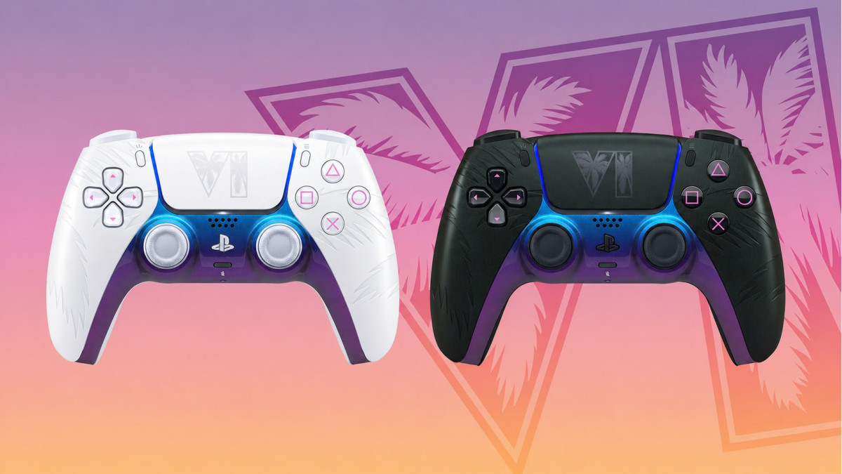 Неоновый Вайс-Сити в твоих руках: Sony представила лимитированные DualSense к релизу GTA VI!