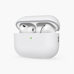 Чехол защитный Keephone Rocca кожаный AirPods 4 Белый