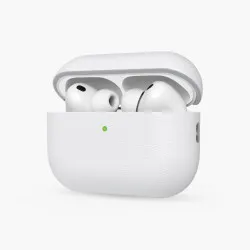 Чехол защитный Keephone Rocca кожаный AirPods 4 Белый