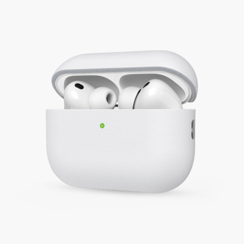 Чехол защитный Keephone Rocca кожаный AirPods 4 Белый