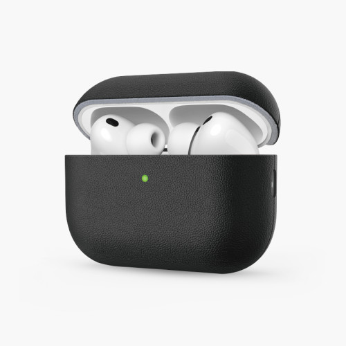 Чехол защитный Keephone Rocca кожаный AirPods 4 Чёрный