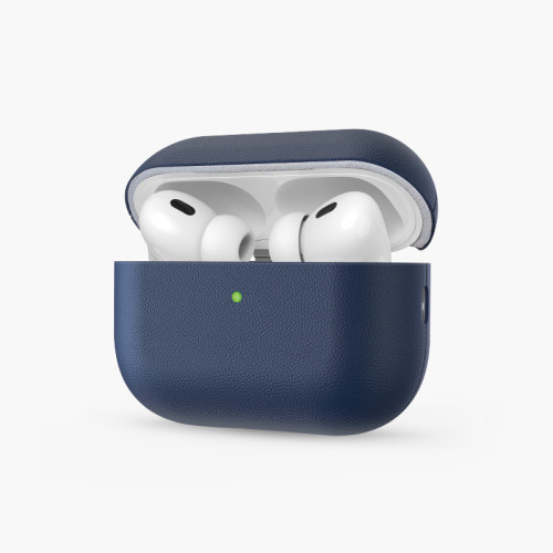 Чехол защитный Keephone Rocca кожаный AirPods 4 Синий