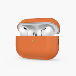 Чехол защитный Keephone Rocca кожаный AirPods 4 Оранжевый