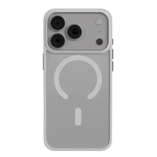 Чехол защитный AceCase Soft Rim iPhone 17 Pro Серебристый