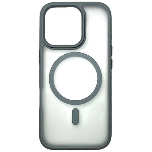 Чехол защитный AceCase Soft Rim iPhone 16 Pro Max Серый