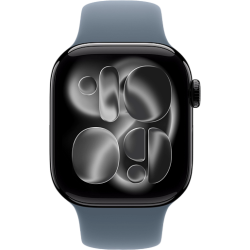 Apple Watch 11 42mm Sport Band (черный/синий)