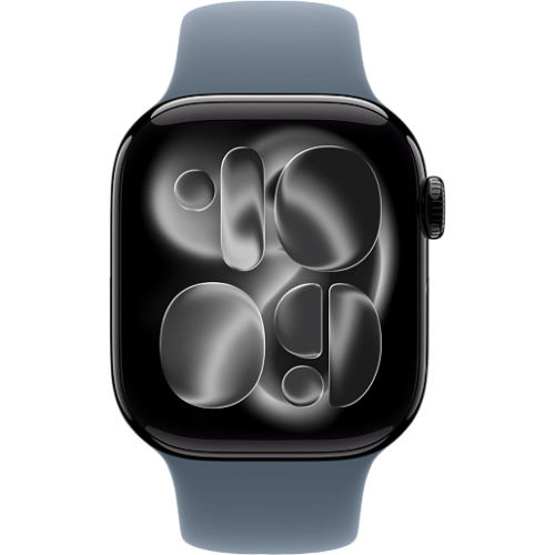 Apple Watch 11 42mm Sport Band (черный/синий)