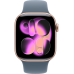 Apple Watch 11 46mm Sport Band (розовое золото/синий)