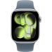 Apple Watch 11 46mm Sport Band (серебристый/синий)