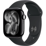 Apple Watch 11 46мм Спортивный ремешок (Чёрный)