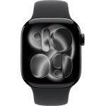 Apple Watch 11 46мм Спортивный ремешок (Чёрный)