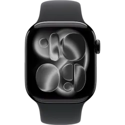 Apple Watch 11 42мм Спортивный ремешок (Чёрный)