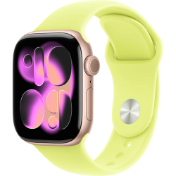 Apple Watch 11 42mm Sport Band (розовое золото/желтый)