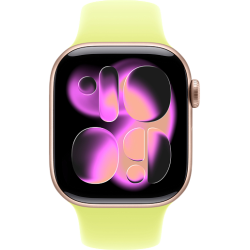 Apple Watch 11 42mm Sport Band (розовое золото/желтый)