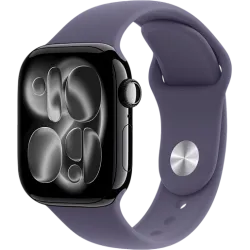 Apple Watch 11 42мм Спортивный ремешок (Чёрный/Фиолетовый)