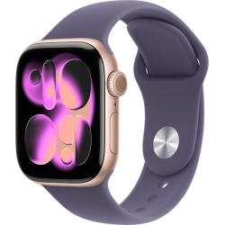Apple Watch 11 46mm Sport Band (розовое золото/фиолетовый)