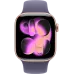 Apple Watch 11 46мм Спортивный ремешок (Розовое золото/Фиолетовый)