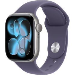 Apple Watch 11 42mm Sport Band (серый космос/фиолетовый)