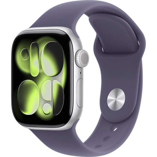 Apple Watch 11 42mm Sport Band (серебристый/фиолетовый)