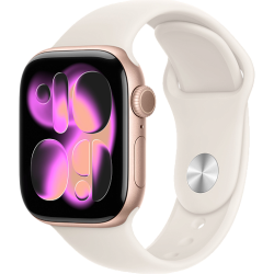 Apple Watch 11 42mm Sport Band (розовое золото/сияющая звезда)