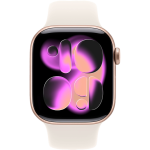 Apple Watch 11 42мм Спортивный ремешок (Розовое золото/Сияющая звезда)