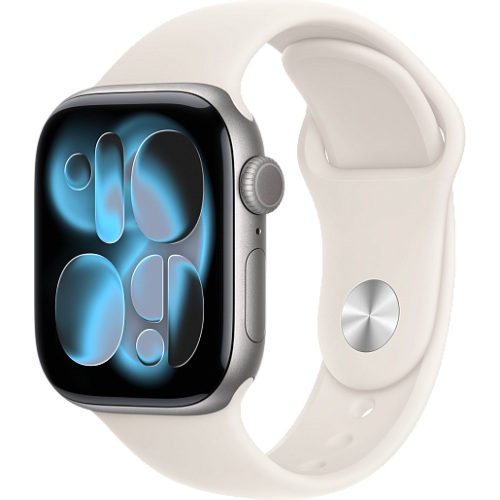 Apple Watch 11 42mm Sport Band (серый космос/сияющая звезда)