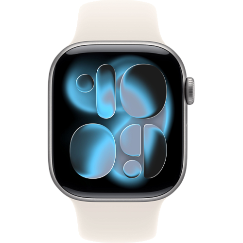 Apple Watch 11 42mm Sport Band (серый космос/сияющая звезда)