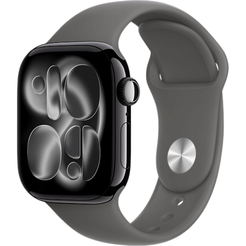 Apple Watch 11 42mm Sport Band (черный/серый)