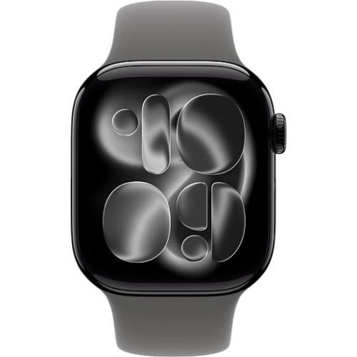 Apple Watch 11 42mm Sport Band (черный/серый)