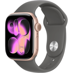 Apple Watch 11 42mm Sport Band (розовое золото/серый)