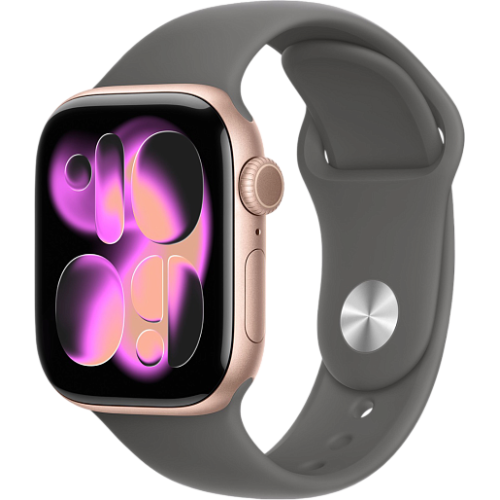 Apple Watch 11 42mm Sport Band (розовое золото/серый)