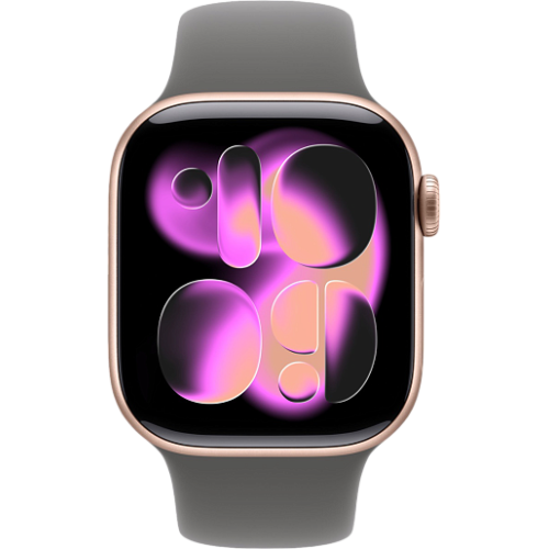 Apple Watch 11 42mm Sport Band (розовое золото/серый)