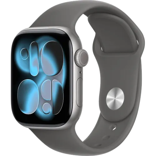 Apple Watch 11 42мм Спортивный ремешок (Серый космос/Серый)