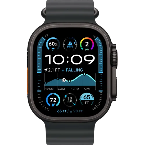 Apple Watch Ultra 2 2024 49мм Океаническая петля (Чёрный/Чёрный)