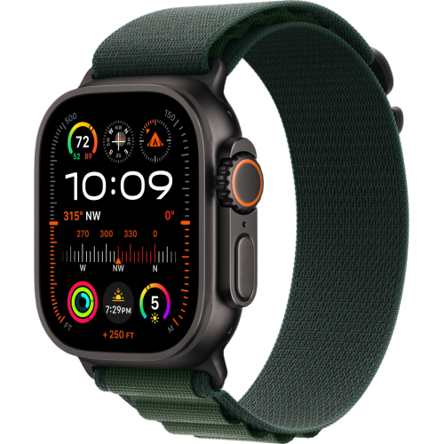 Apple Watch Ultra 2 2024 Black 49мм Alpine Loop (Зеленый)