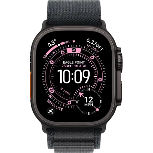 Apple Watch Ultra 3 49мм Альпийская петля (Чёрный/Чёрный)