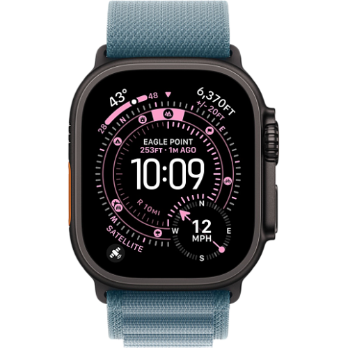 Apple Watch Ultra 3 49mm альпийская петля (black/голубой)