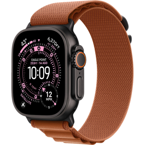 Apple Watch Ultra 3 49mm альпийская петля (black/терракотовый)