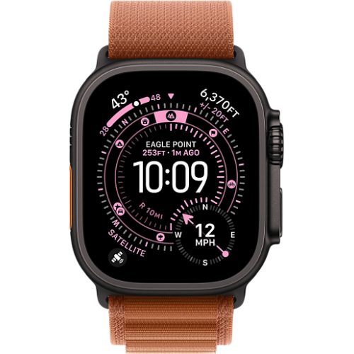 Apple Watch Ultra 3 49mm альпийская петля (black/терракотовый)