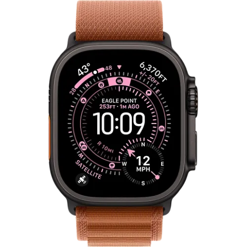 Apple Watch Ultra 3 49мм Альпийская петля (Чёрный/Терракотовый)