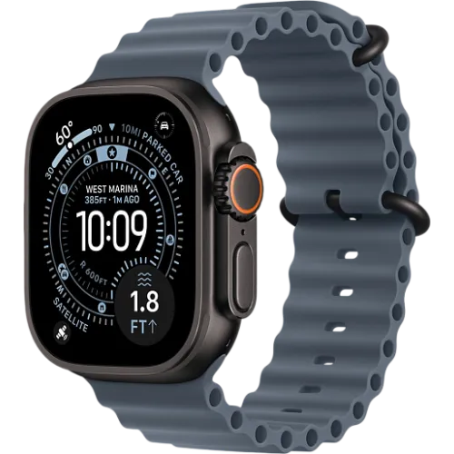 Apple Watch Ultra 3 49мм Океаническая петля (Чёрный/Синий)
