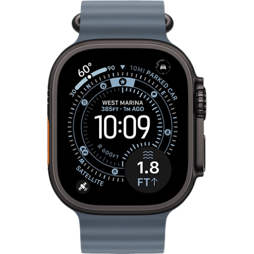 Apple Watch Ultra 3 49mm океаническая петля (black/синий)