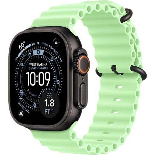Apple Watch Ultra 3 49mm океаническая петля (black/зеленый)