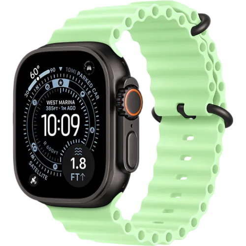 Apple Watch Ultra 3 49мм Океаническая петля (Чёрный/Зелёный)