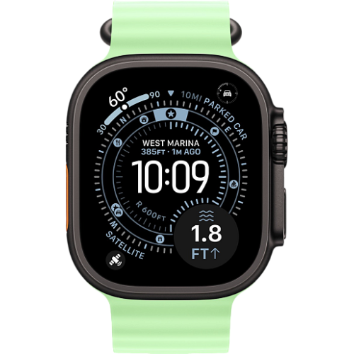 Apple Watch Ultra 3 49mm океаническая петля (black/зеленый)