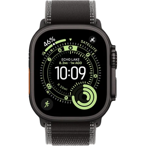 Apple Watch Ultra 3 49мм Походная петля (Чёрный/Чёрный)