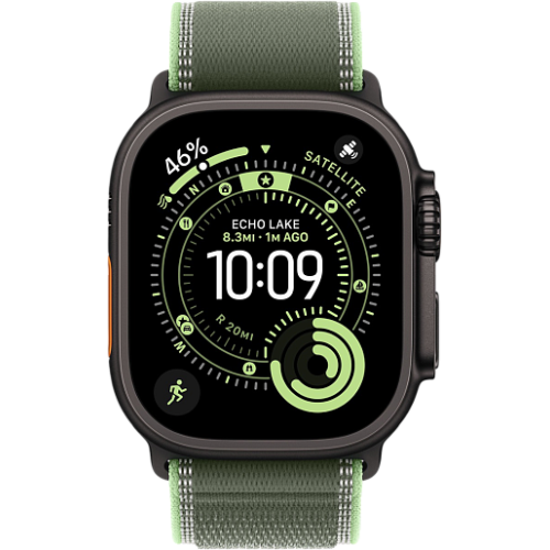 Apple Watch Ultra 3 49mm походная петля (black/зеленый)