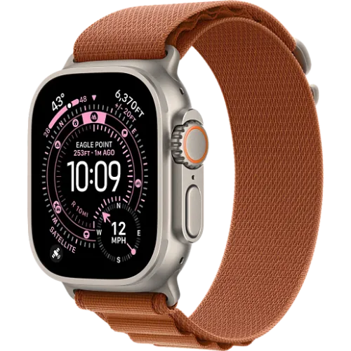 Apple Watch Ultra 3 49мм Альпийская петля (Натуральный титан/Терракотовый)