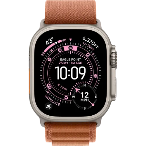 Apple Watch Ultra 3 49мм Альпийская петля (Натуральный титан/Терракотовый)