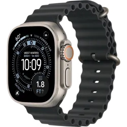 Apple Watch Ultra 3 49мм Океаническая петля (Натуральный титан/Чёрный)